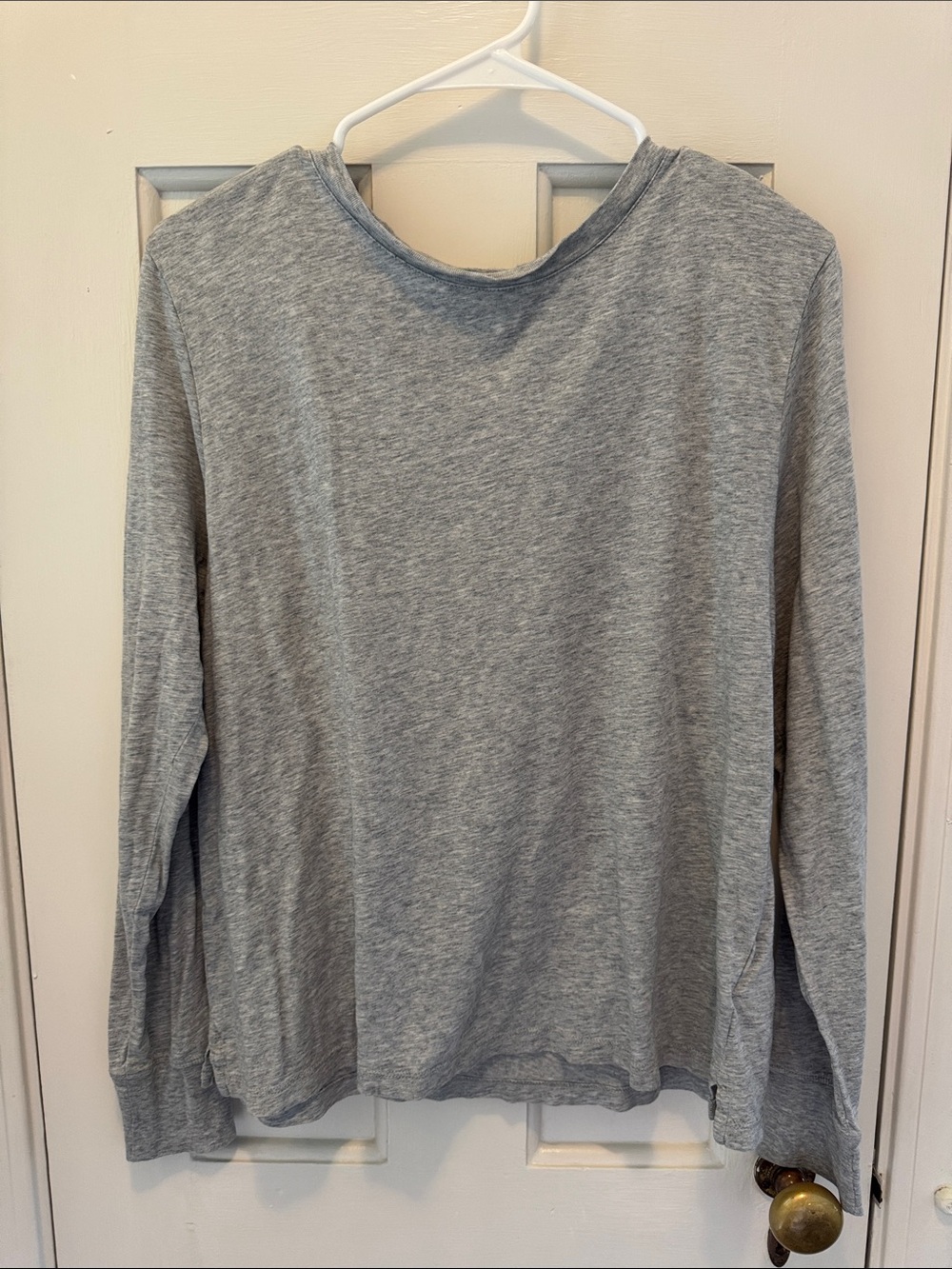 J. Crew Women's Light Gray Long-Sleeve Tee
